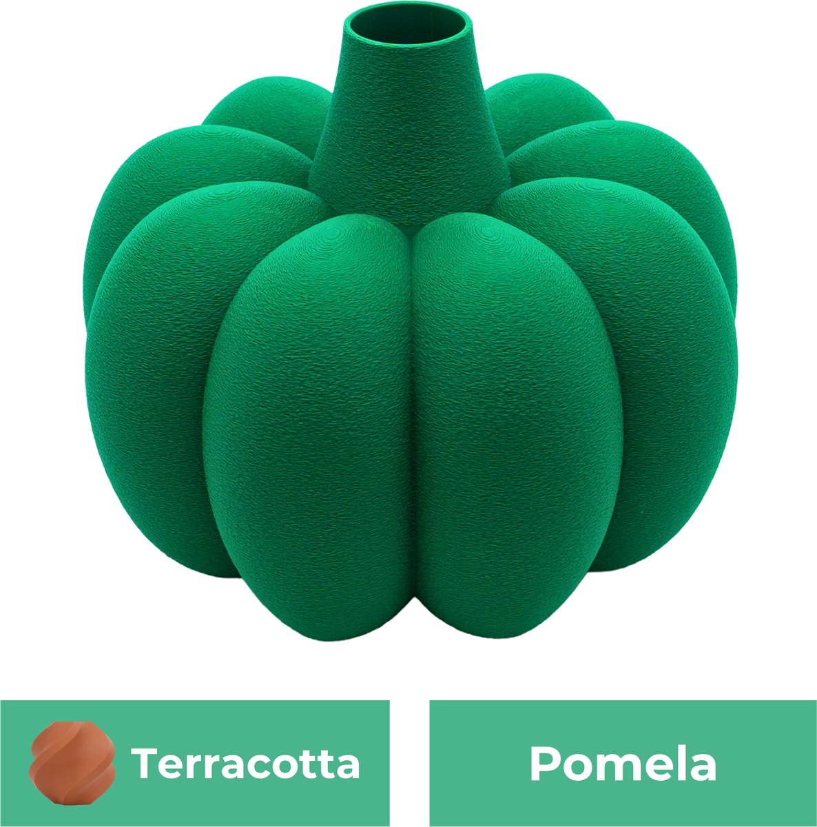 Lovora Pomela organische vaas – Decoratieve vaas - Terracotta - 3d geprinte vaas – geschikt voor droogbloemen
