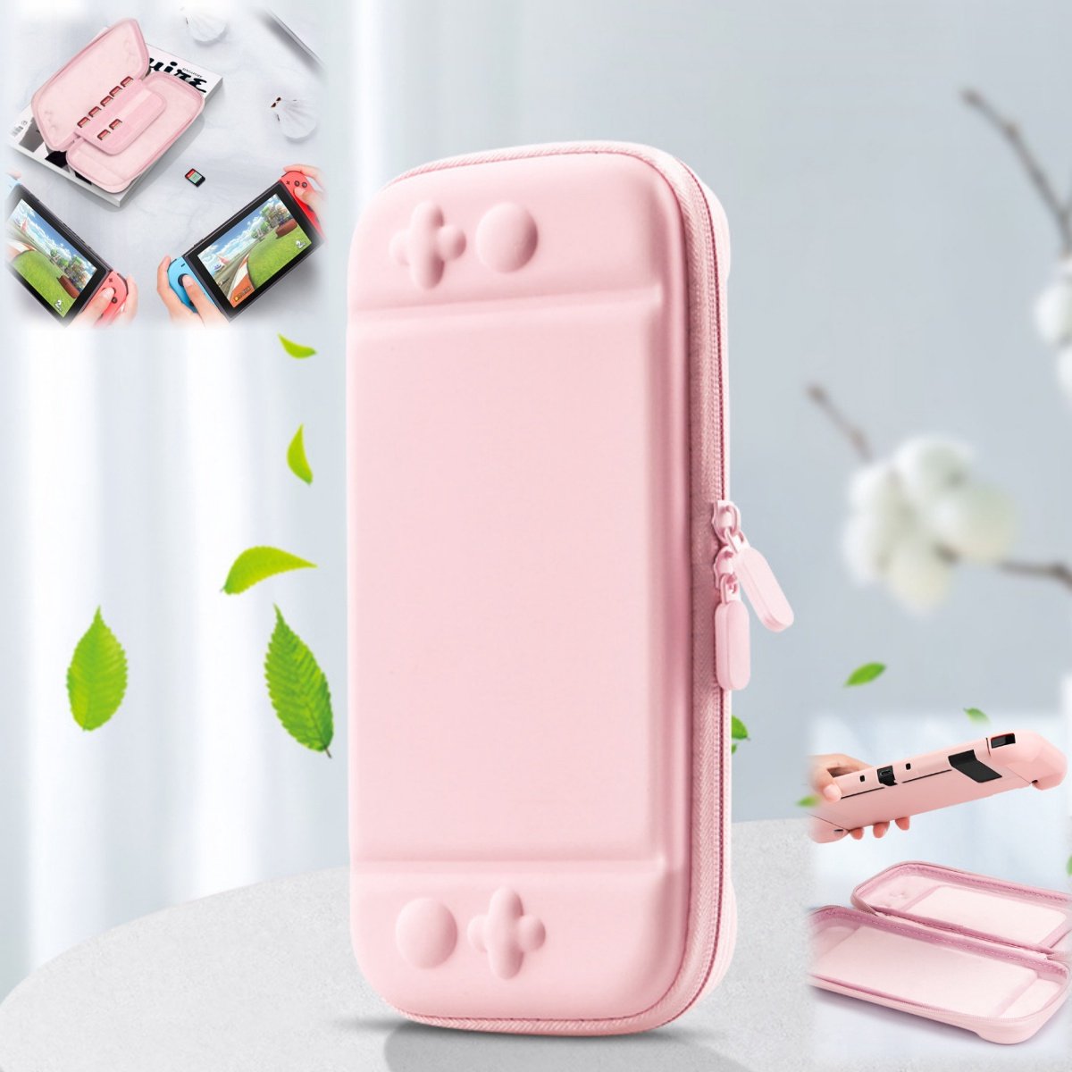 beschermhoes - Nintendo Switch-consolehoes - draagtas - Switch/OLED-opbergoplossing - cadeau voor vrouwen - roze