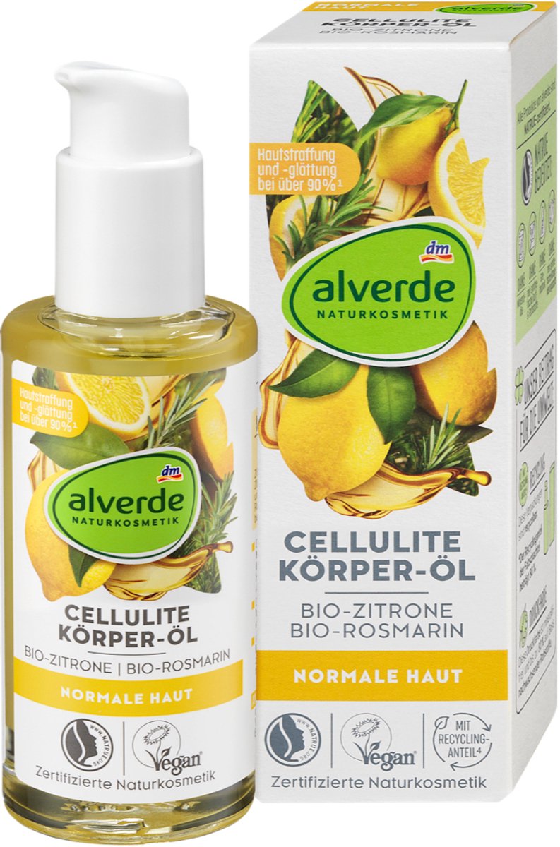 Alverde NATURKOSMETIK Lichaamsolie voor cellulitis, citroenrozemarijn, 100 ml