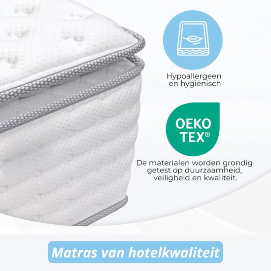 Matras 120 x 200 cm | Matras et Topper 2-EN-1 | 28 cm d'épaisseur | Mousse froide & Hybride | Matelas | 120x200 cm