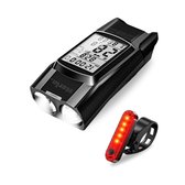 Draadloze GPS Fietscomputer met Fietslamp – Waterdichte Kilometerteller & LED Verlichting – LCD Display – Voor Racefiets & Stadsfiets