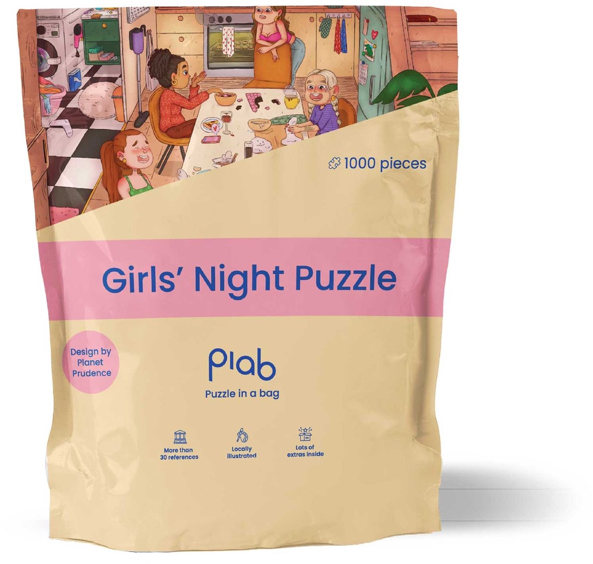 Puzzle in a Bag - Girls' Night Puzzel 1000 Stukjes - Puzzel voor Volwassenen - Ideaal cadeau voor puzzelaars