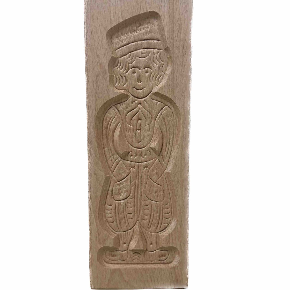 Speculaasplank Volendammer Man – 33×11 cm – Beukenhout – Ambachtelijke Koekmal