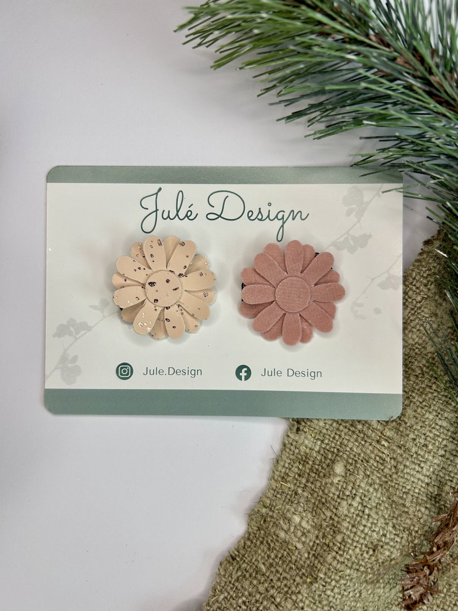 Julé Design anti slip haarspeldjes bloem roze