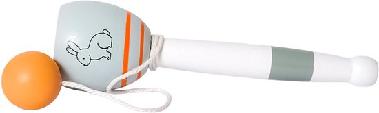 Speelgoedtopdeals - Houten Cup & Ball Konijn - Vangbalspel voor kinderen