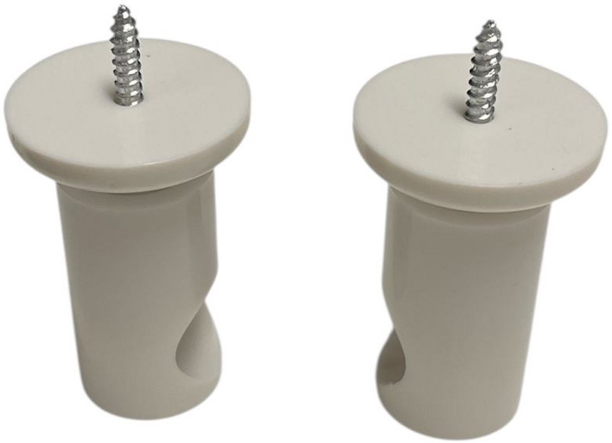 Intensions moderne eindsteunen roede - ø 13 mm - wit pvc - 2 stuks