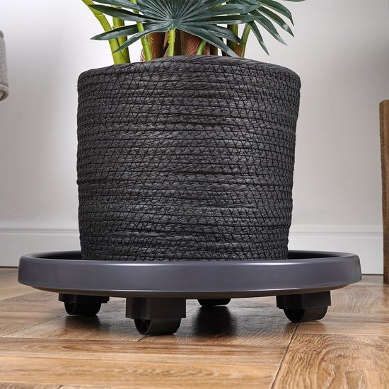 Chariot Pro Garden Plant - plastique - gris foncé - rond - D35 cm - 50 kilos