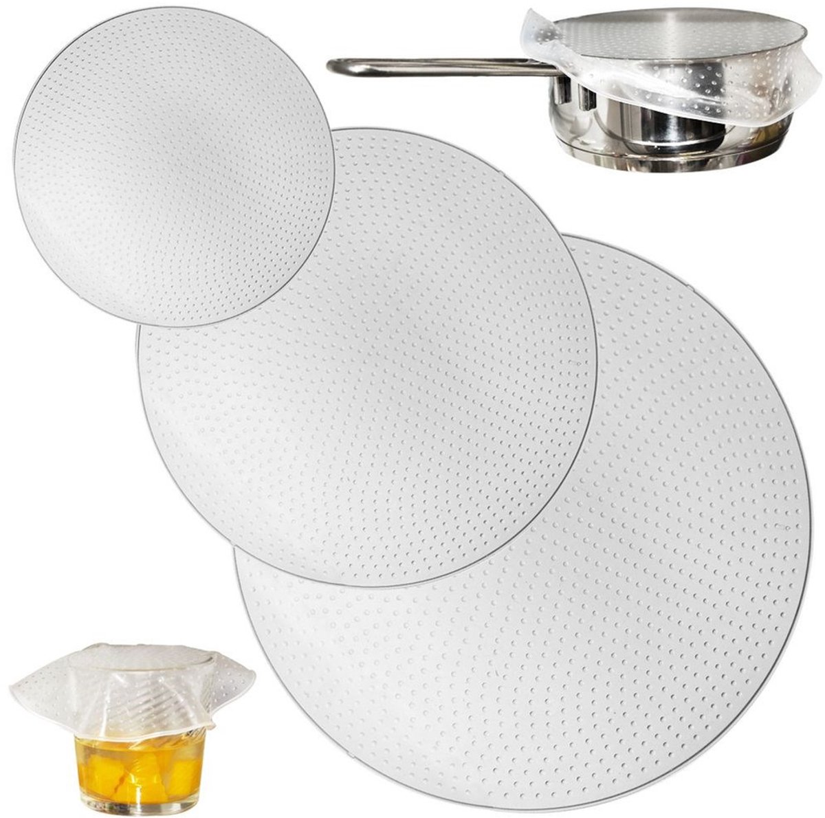 Orion - Universele Siliconen Deksel - 15/20/26 cm - Herbruikbaar