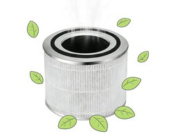 Vervangingsfilter - geschikt voor LEVOIT Core 300 - Core 300S - P350 luchtreiniger - 2-in-1 HEPA filter - 3-traps filtratie - vervangend filter - Wit