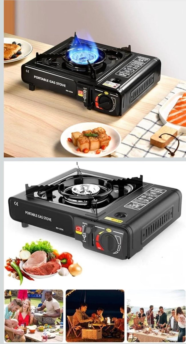 Draagbaar Gasstel met Koffer – Camping Kooktoestel. Camping Gasbrander Set met Opbergkoffer en 8x Butaangas patronen. Portable Gas Stove met Koffer + 8 Butaangasbusjes. Compleet met 8 Gaspatronen. Gas Kooktoestel voor Camping & Outdoor.Noodpakket. — cadeau in Sport & Outdoor - foto 4