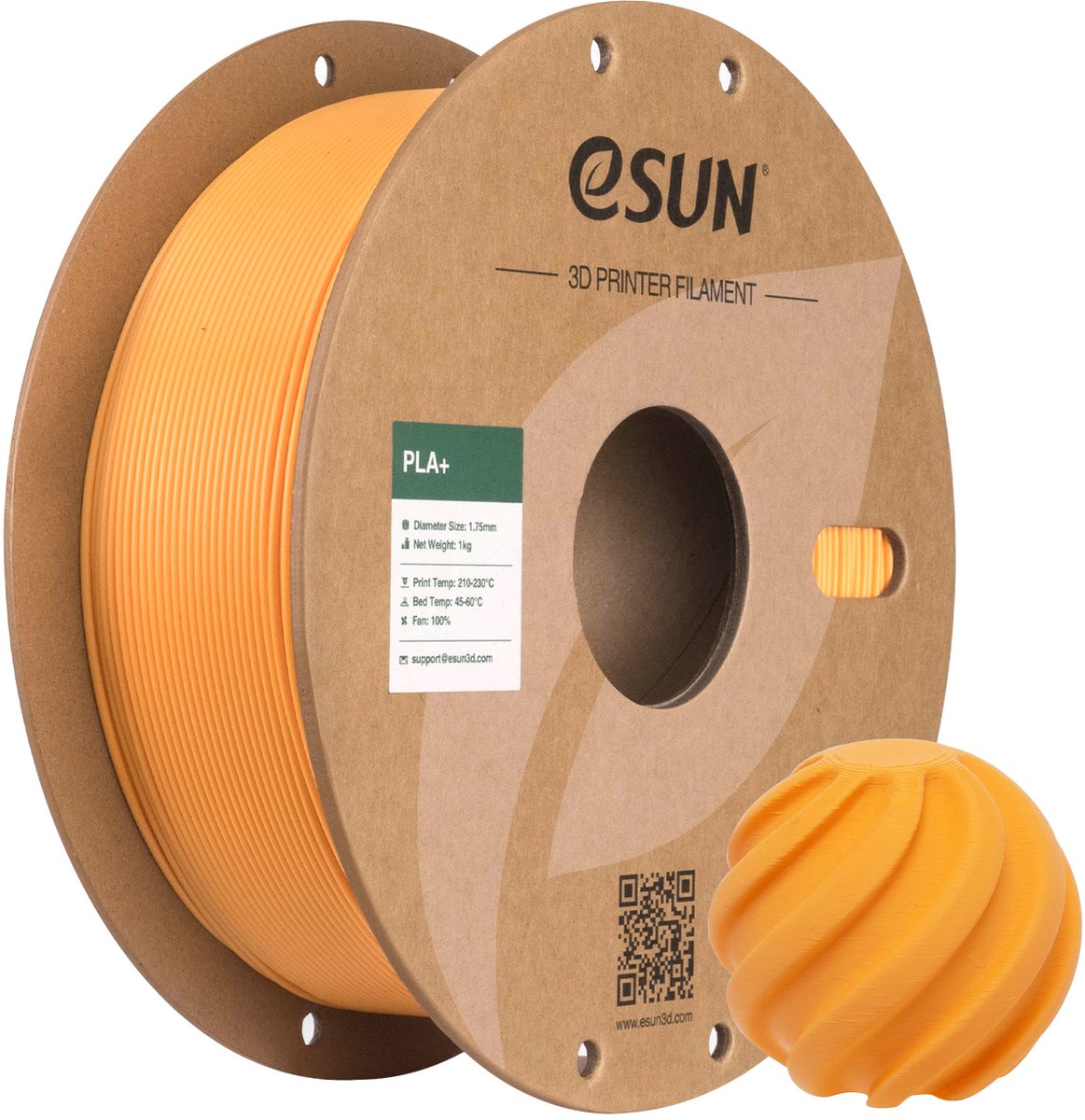 eSun PLA+ Abrikoos / Apricot 1 kg - 1.75mm - 3D printer filament