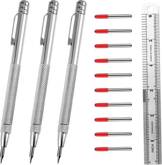 Set van 3 Krabbers met Wolfraamcarbide Punten voor Metaal en Glas | bol