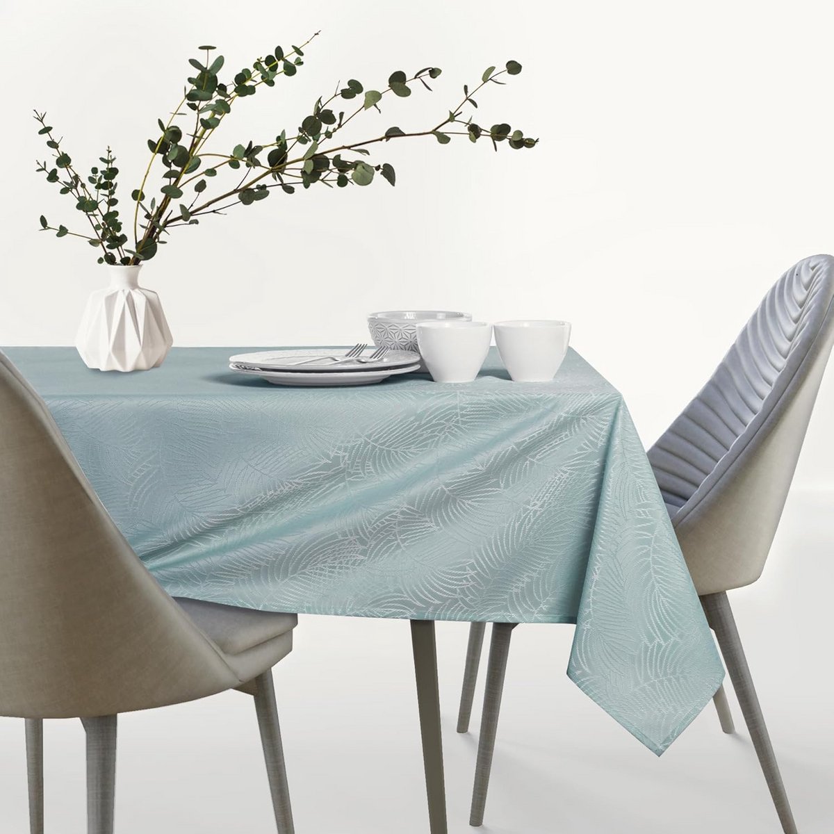Waterafstotend Tafelkleed Linnenlook Mint Groen 100x100 cm Vierkant
