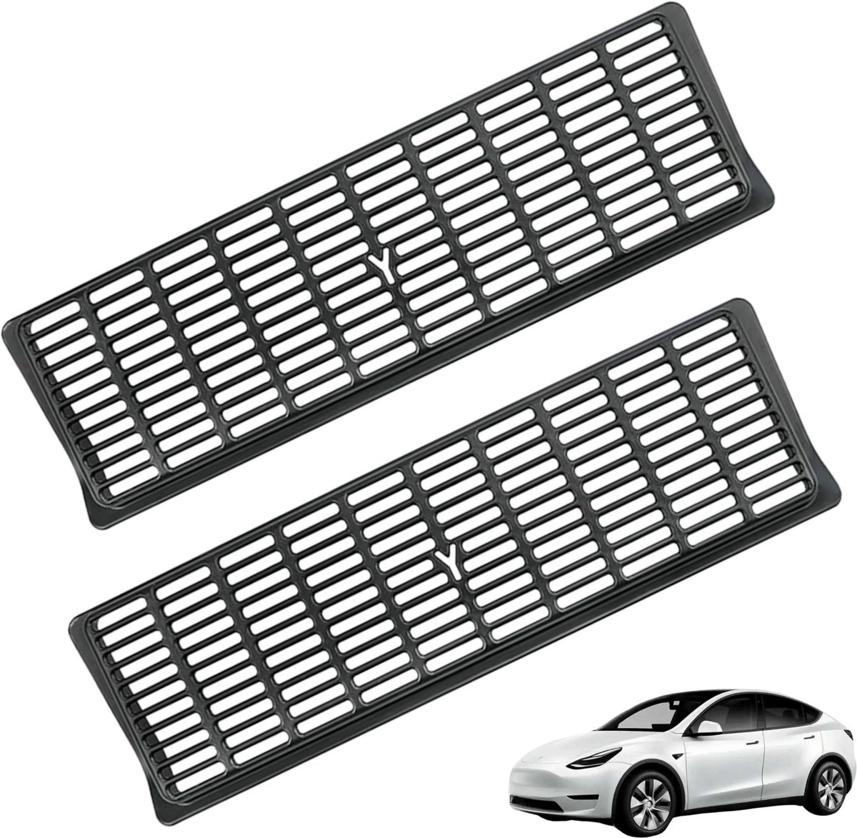 Ventilatierooster compatibel met Tesla Model Y [Set 2] Accessoires voor airconditioning onder autostoelen
