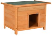 Houten hondenhok voor buiten, met opklapbaar waterdicht dak en verhoogde vloer geschikt voor kleine honden geel 82 x 58 x 58 cm Hondenmand Huisdiermeubelen