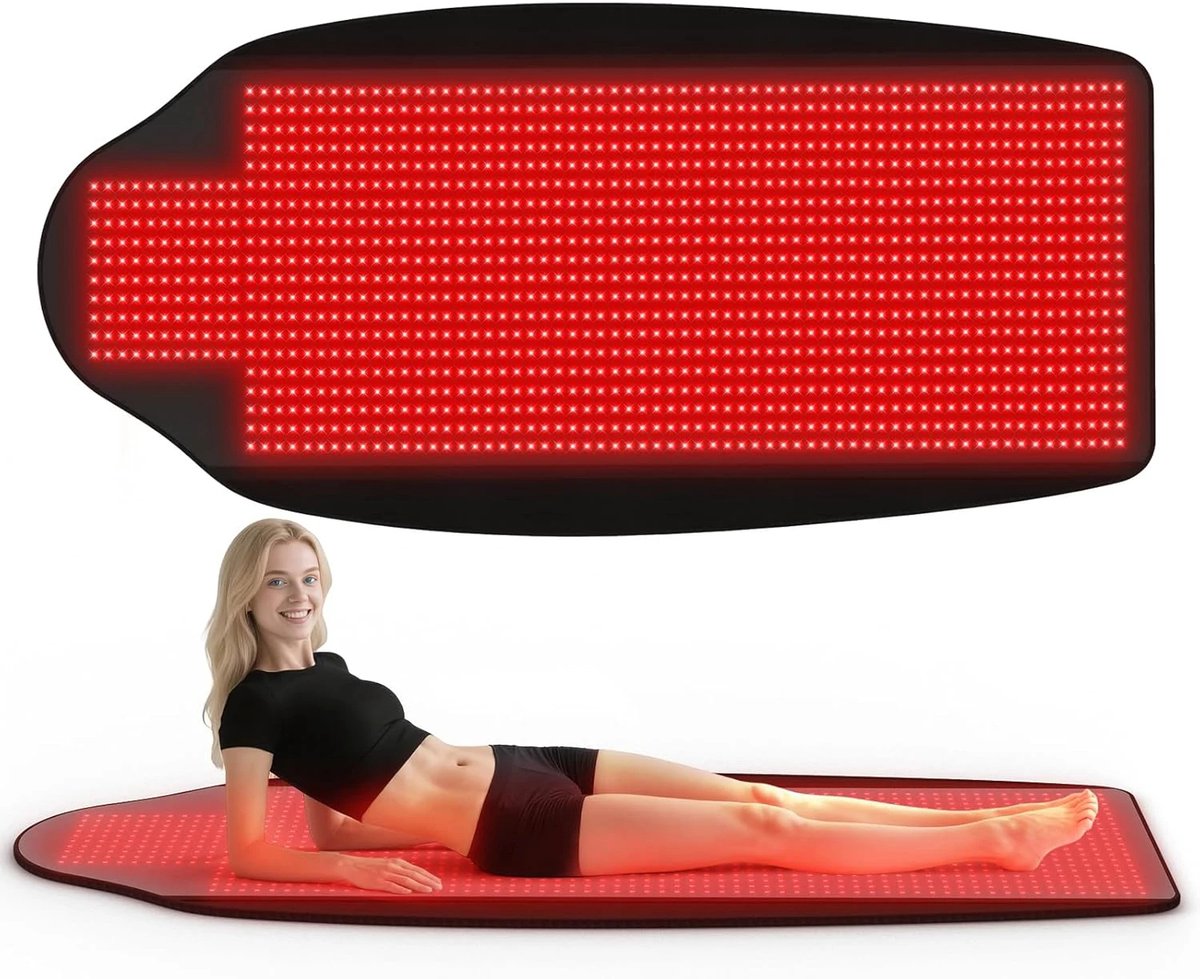 Fubzz Rood En Infrarood Lichttherapie Riem - 1370 LED Full Body Pad - 660nm En 850nm Golflengte - Spierherstel En Ontspanning - Therapieband