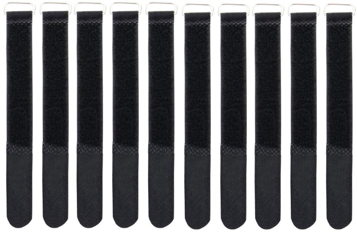 IMPERATORIS® Klittenband Kabelbinders - Kabel Management - Herbruikbare Bundelbandjes - Dubbelzijdig - Voor Kabels en Snoeren - 10 stuks