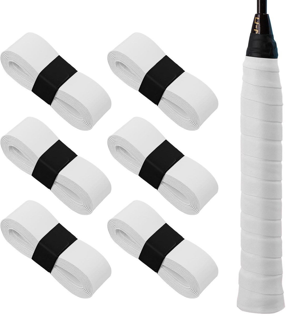 IMPERATORIS® Racket Grip Tape - Overgrip voor Tennis, Padel en Badminton - Anti-slip en Zweetabsorberend - Zachte Touch - verpakking van 6