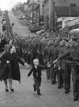 Poster 'Wait for Me, Daddy' - Tweede Wereldoorlog - Zwart Wit - Klassiek - Large 70x50 cm