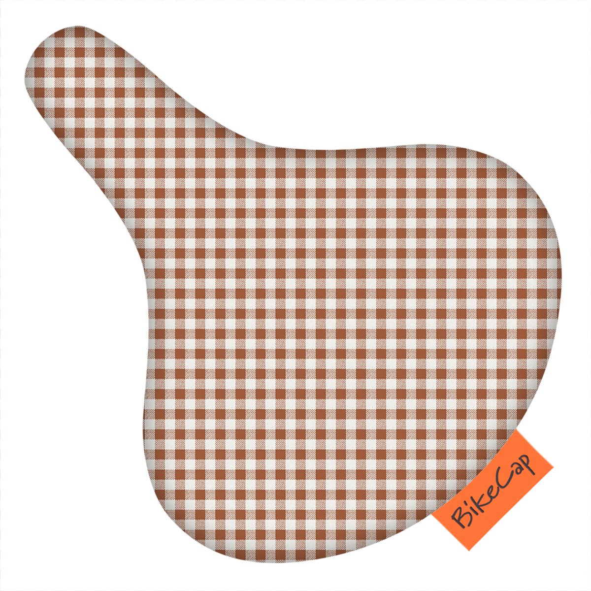 BikeCap Zadelhoes Checks amber brown | Fietszadelhoes - Fietszadeldek - Stof en waterafstotend