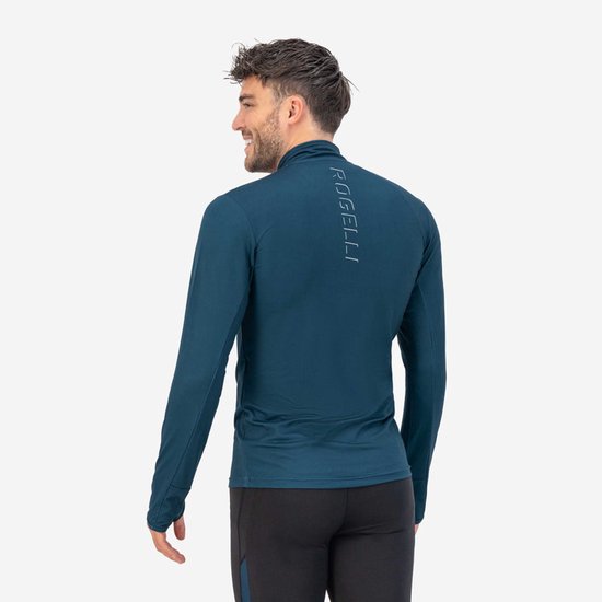 Rogelli Core Hardloopshirt Heren Lange Mouwen - Running Shirt - Blauw - Maat L