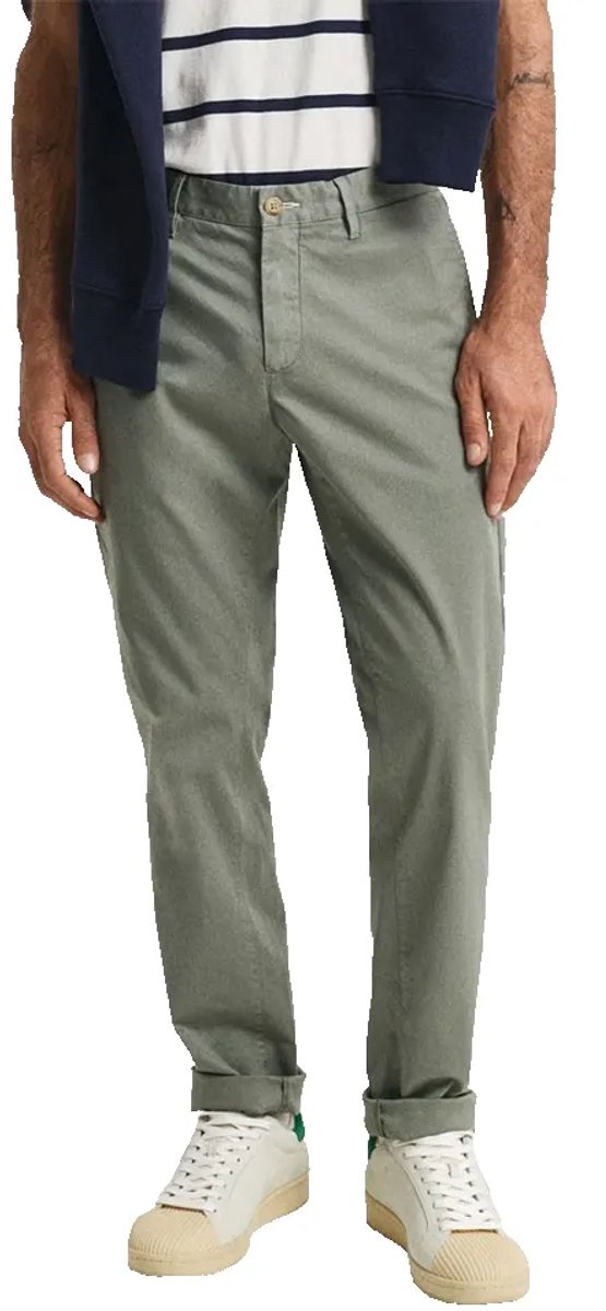 Gant 1505353 Chino Broek Groen 34 / 32 Man