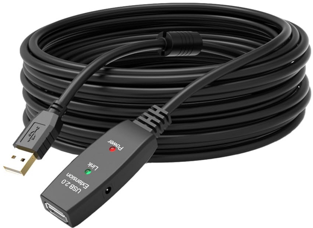 20M USB 2.0 Actieve Repeater Kabel - Verlengkabel met Signaalversterking