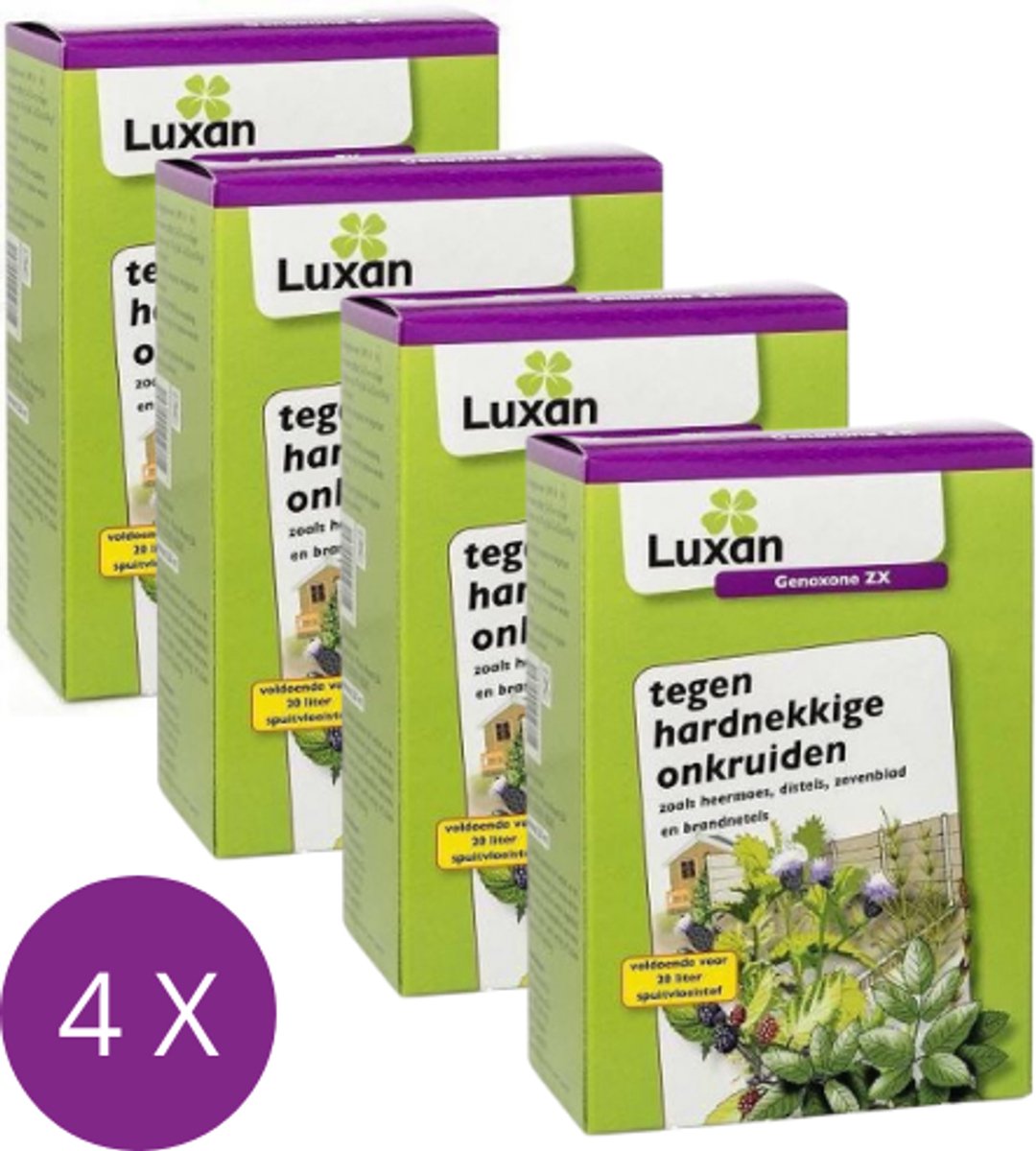 Luxan Genoxone Zx Concentraat - Onkruidbestrijding - 4 x 250 ml - Garden Select