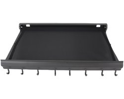 Wandgemonteerd droogrek voor kleding, 23,6 inch, intrekbaar, verborgen droognet voor wasruimte, badkamer, grijs
