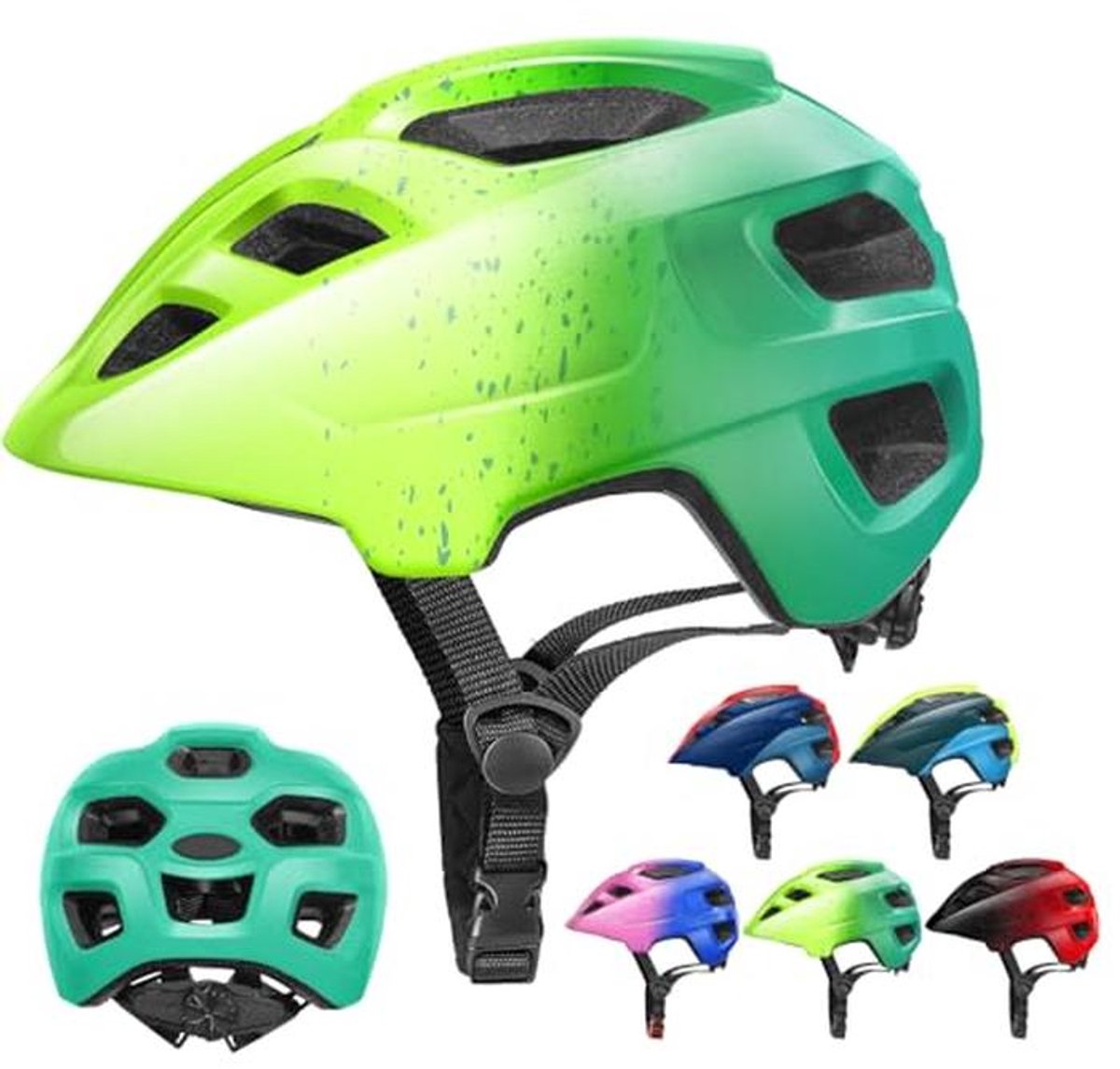 Kinderfietshelm met Vizier voor Kinderen van 4-13 Jaar - Verstelbare Fietshelm (48-56CM)