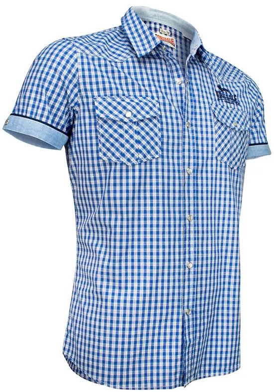 Lonsdale Berny Chemise Manches Courtes Blauw L Homme