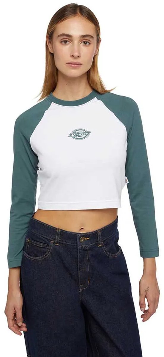 Dickies Sodaville T-shirt Met Lange Mouwen M Vrouw Groen