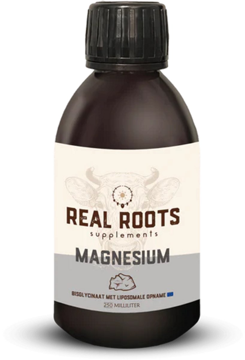 Real Roots Magnesium Bisglycinaat - Liposomale Magnesium - Voor sterke botten & spierontspanning - 250 ml