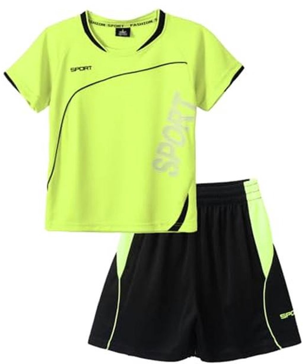 Sportset voor Kinderen - Korte Mouwen T-shirt en Shorts voor Voetbal en Basketbal - Sneldrogend Trainingspak