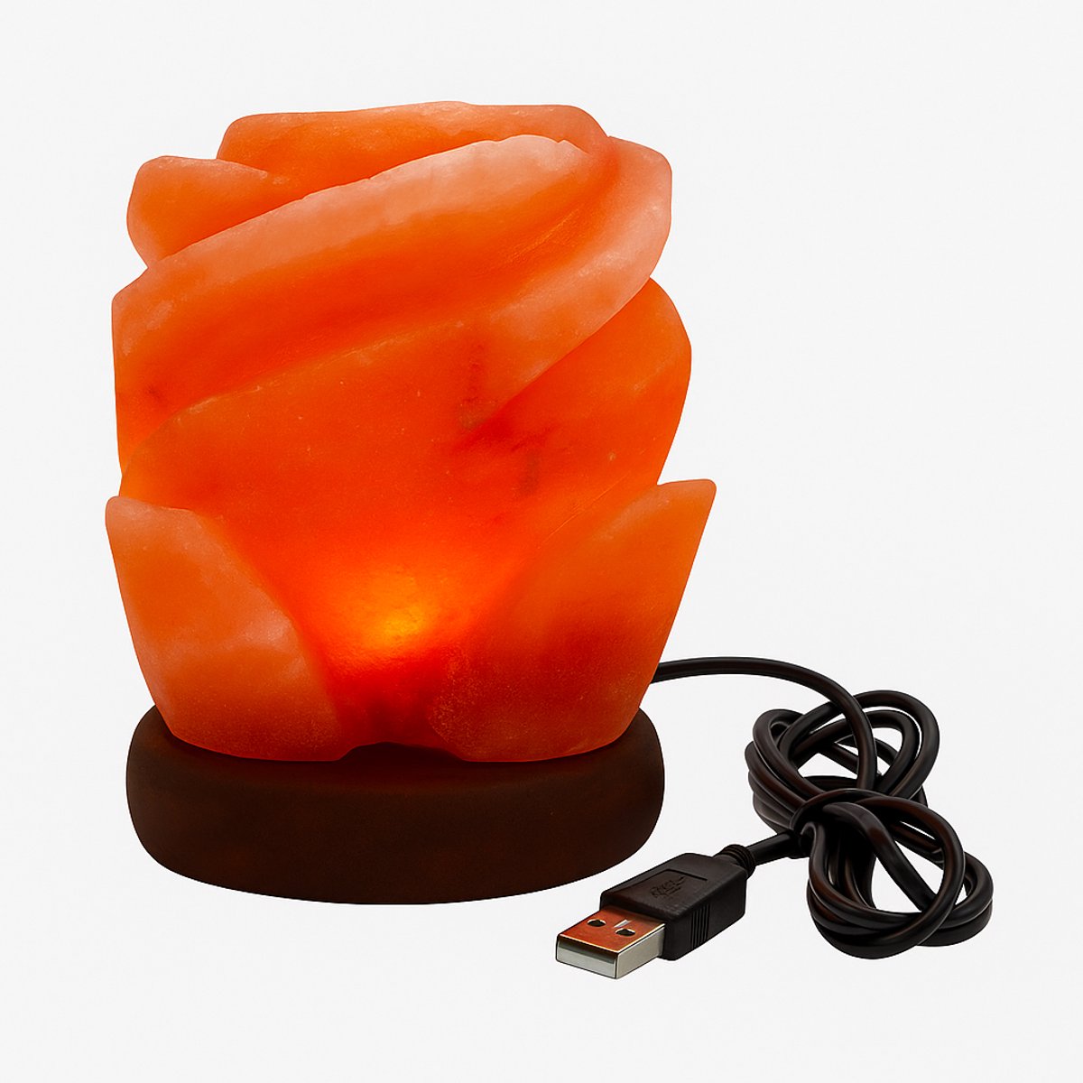 Zoutlamp – Lotusbloem USB LED – Nachtlampje / Tafellamp – 10 x 5 cm – 0,9 kg