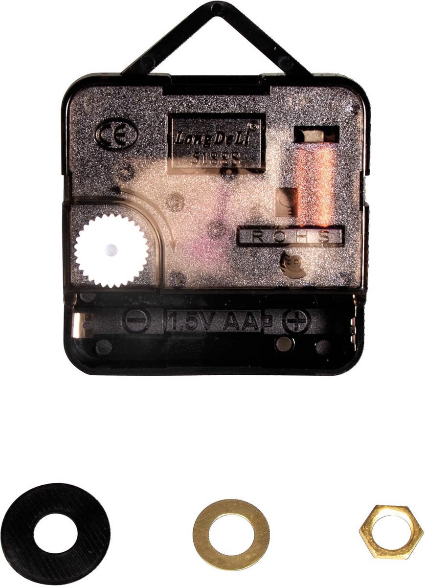 Quartz uurwerk 7,6 mm met 20 mm as - Gemonteerd en Perfect voor Creatieve Projecten