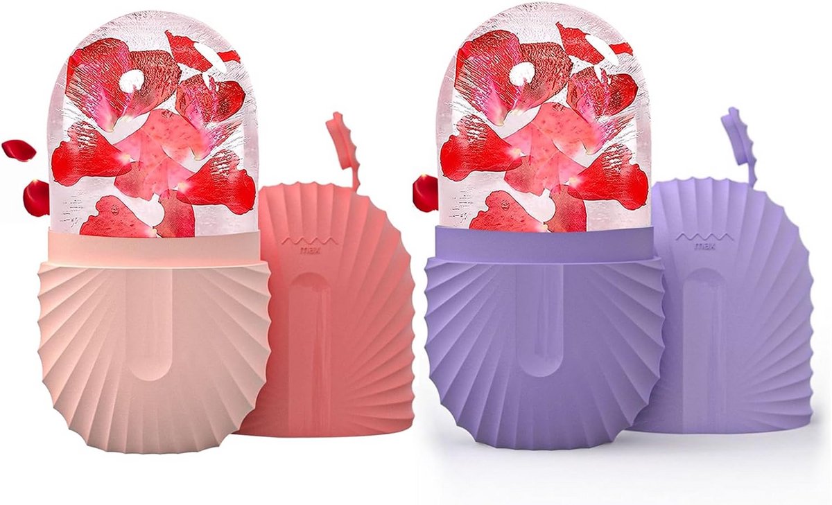 2 Stuks Herbruikbare Ice Face Roller voor Gezichtsmassage en Huidverzorging