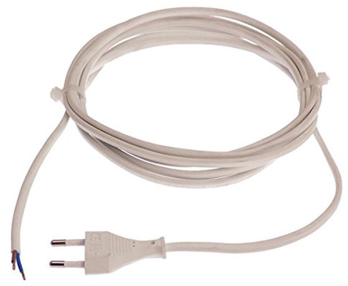Kunststof Euro Aansluitkabel 3 meter 230 V Wit