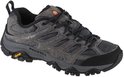 Grijze Merrell wandelschoen met veters, mesh en suède.