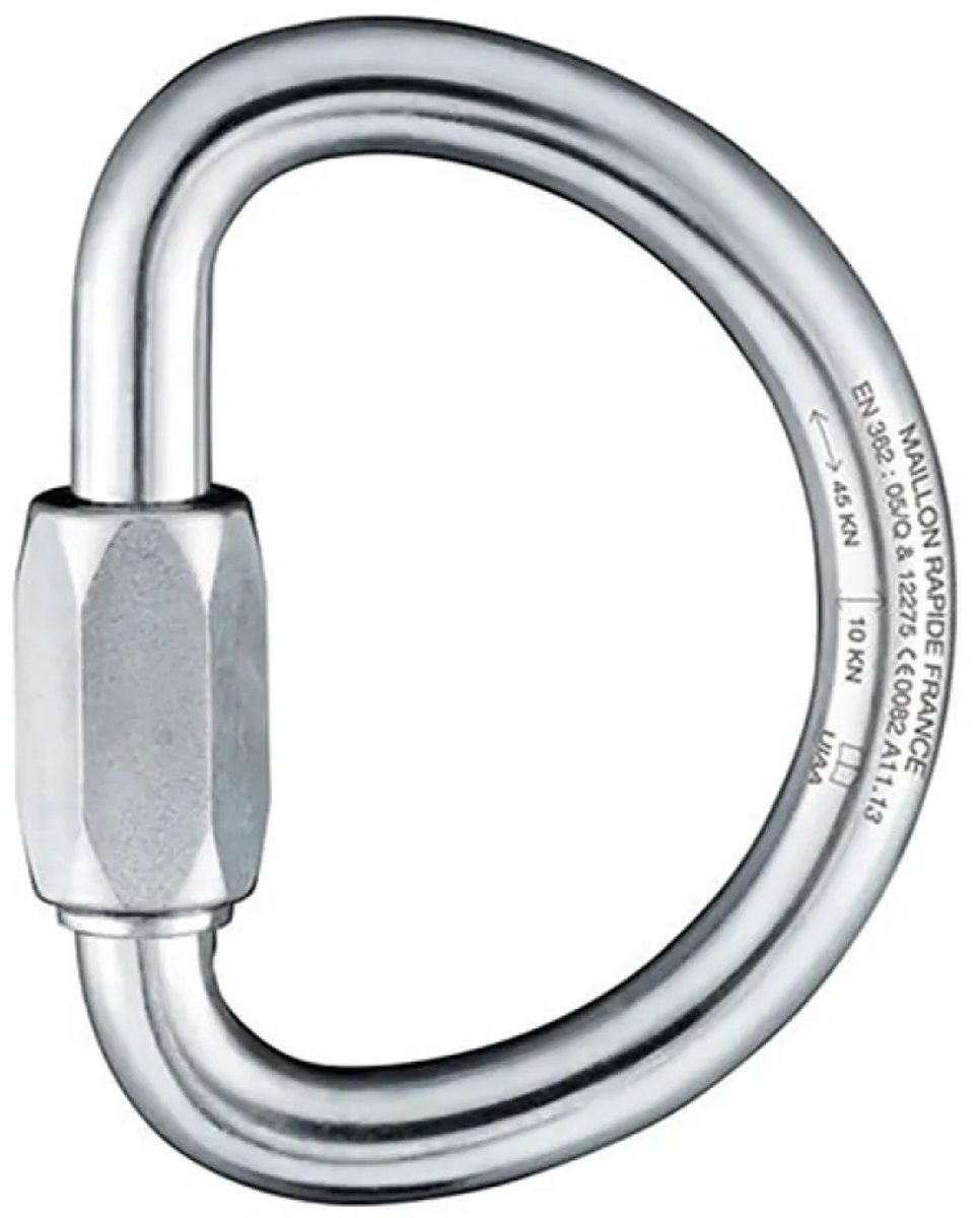 Fixe Climbing Gear Maillon Semi-circular Steel Karabijnhaak Grijs 10 mm