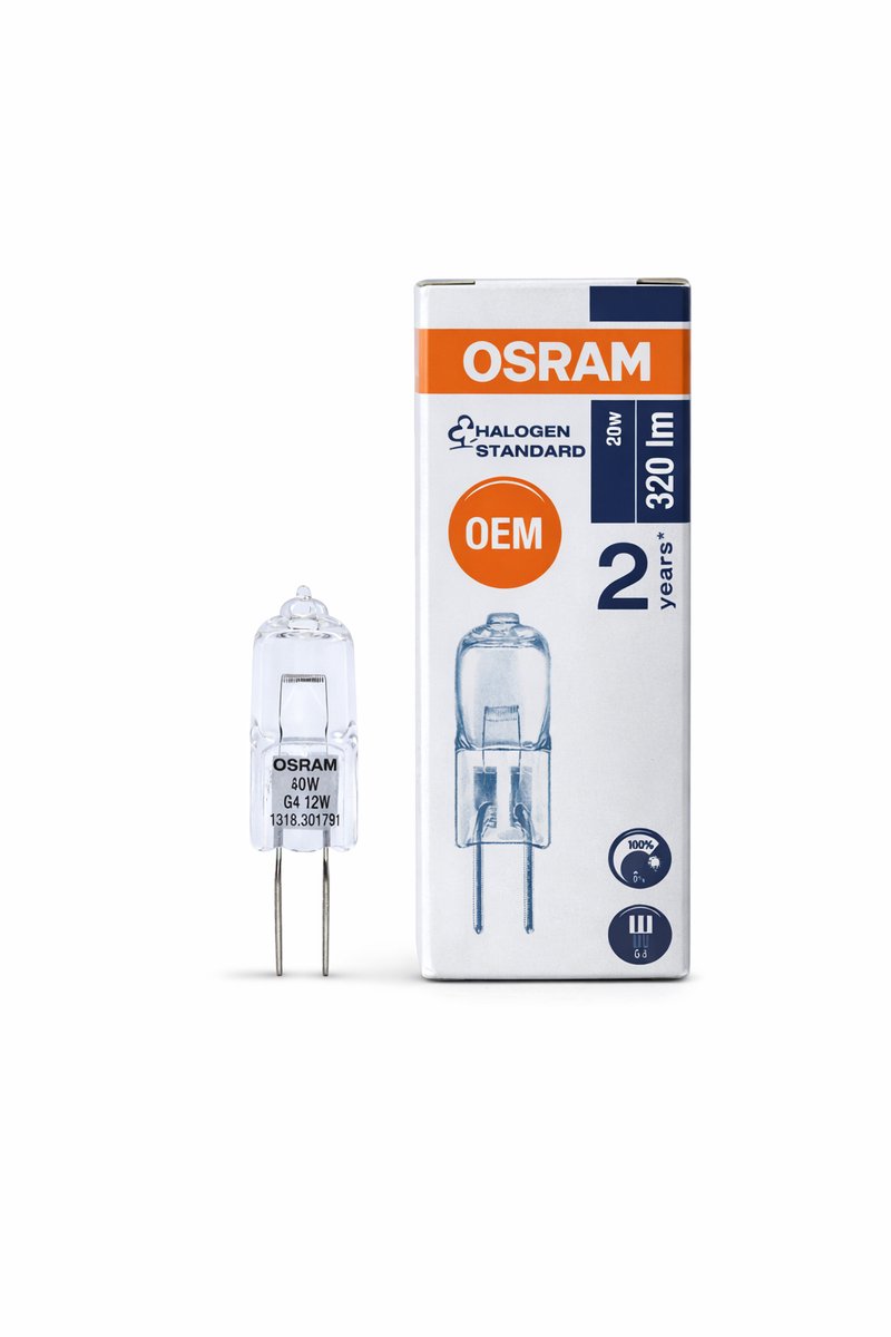 Osram lichtbronnen halogeen bulb | 20 STUKS | G4 20W