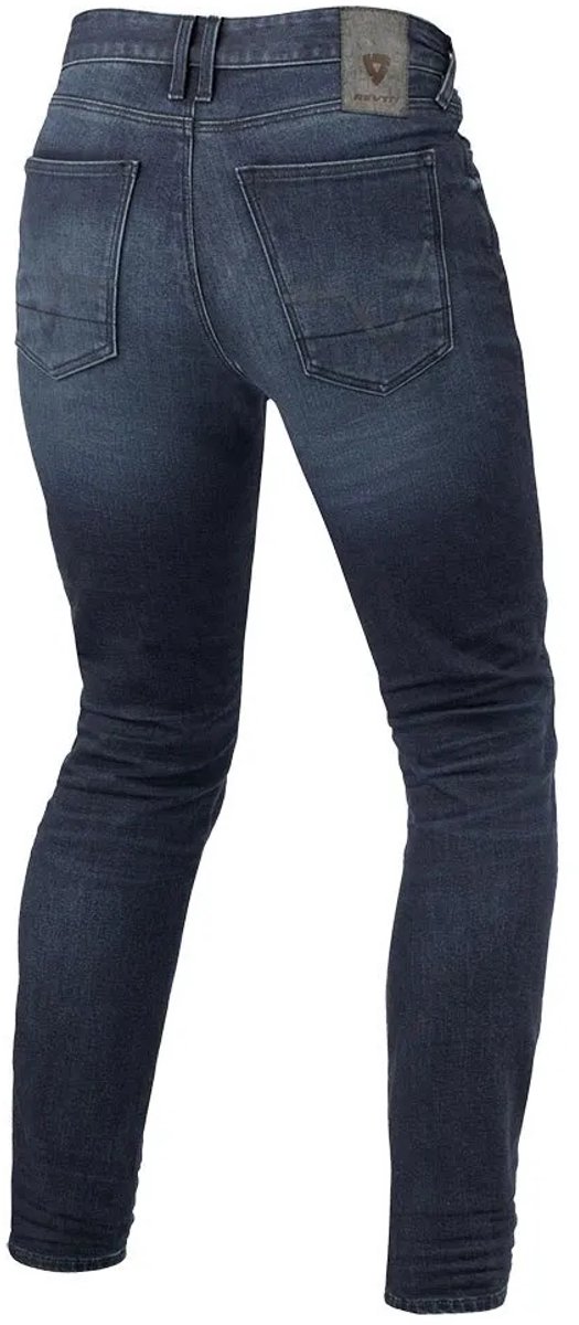 REV'IT! Jeans Carlin SK Dark Blue Used L32 Motorcycle Jeans - Maat 31/32 - Broek – foto 2