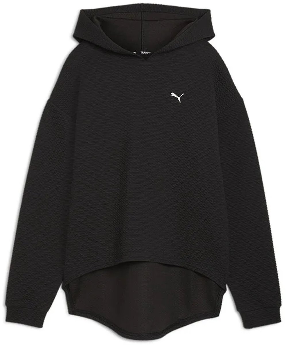 Puma Q4 Studio Textured Hoodie S Vrouw Zwart