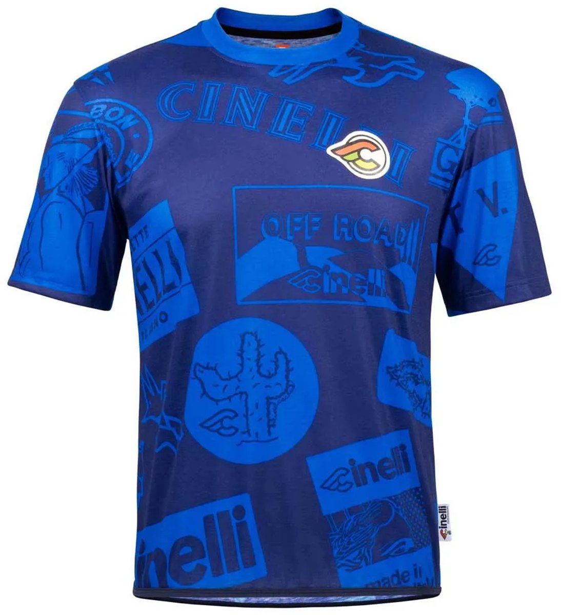 Cinelli Gravel Tech T-shirt Met Korte Mouwen Blauw L Man