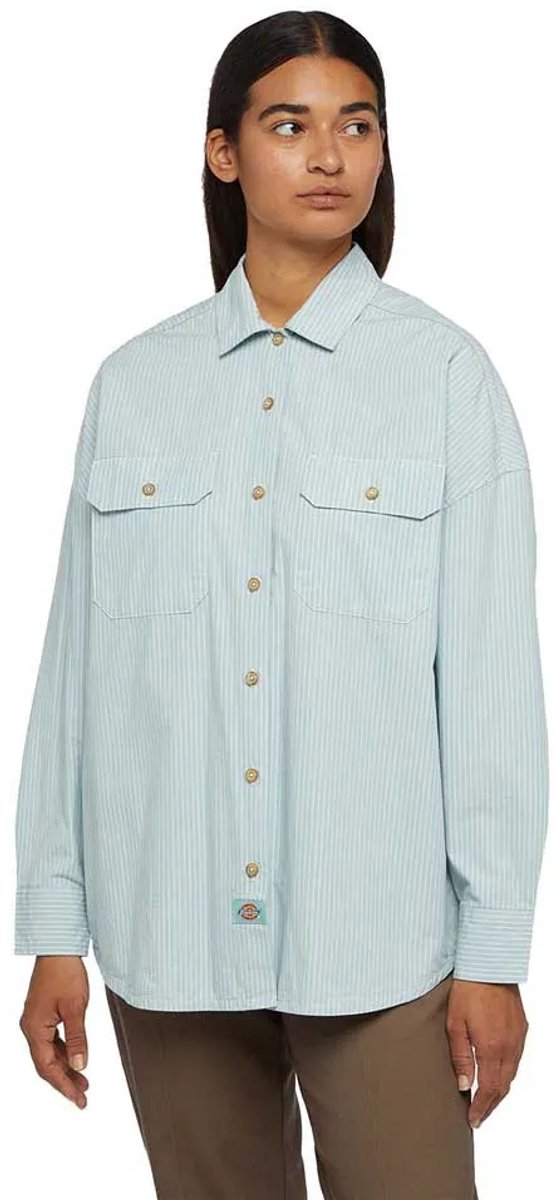 Dickies Florence Overhemd Met Lange Mouwen S Vrouw Blauw