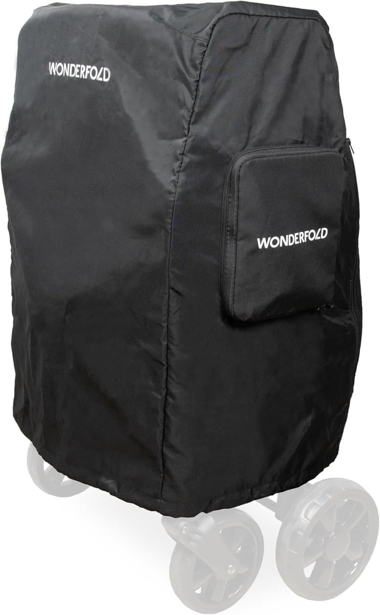 WonderFold W2 W4 kinderwagen stofhoes – met rits – zwart