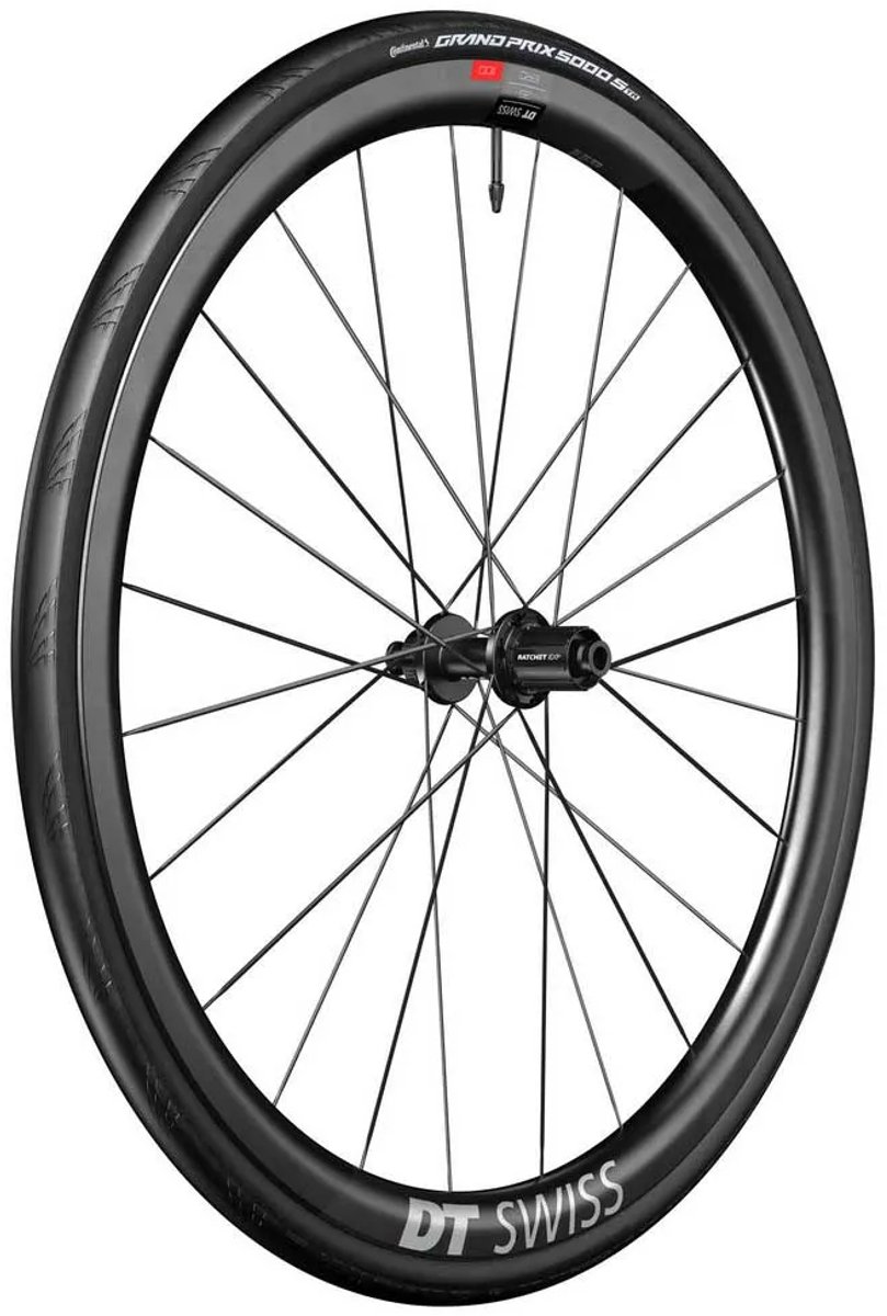 Dt Swiss Erc 1100 Dicut 35 Disc Cl Tubeless + Continental Gp5000 Str 700 X 30 Achterwiel Racefiets Zilver 12 x 142 mm / Shimano/Sram HG