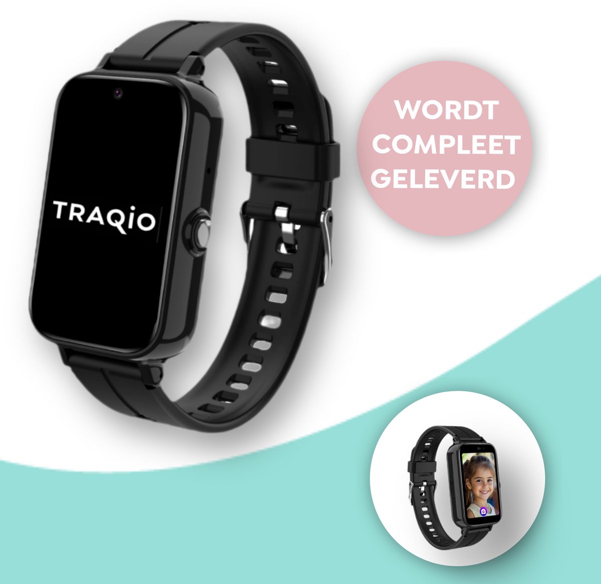 Traqio TRQ11 - GPS horloge kinderen - gps horloge kind - kinderhorloge bellen - veilig buiten spelen horloge kind - kinderhorloge met gps - kinderhorloge - Kinder smartwatch GPS - GPS horloge school