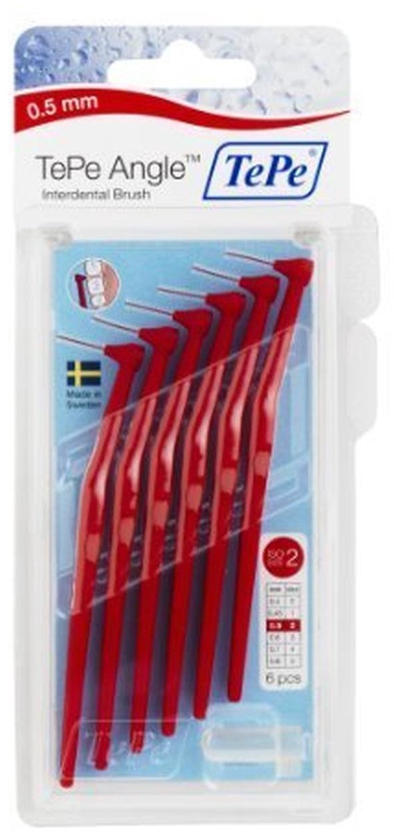 Interdental Borstel Hoek - Rood 0.5mm voor Effectieve Mondhygiëne