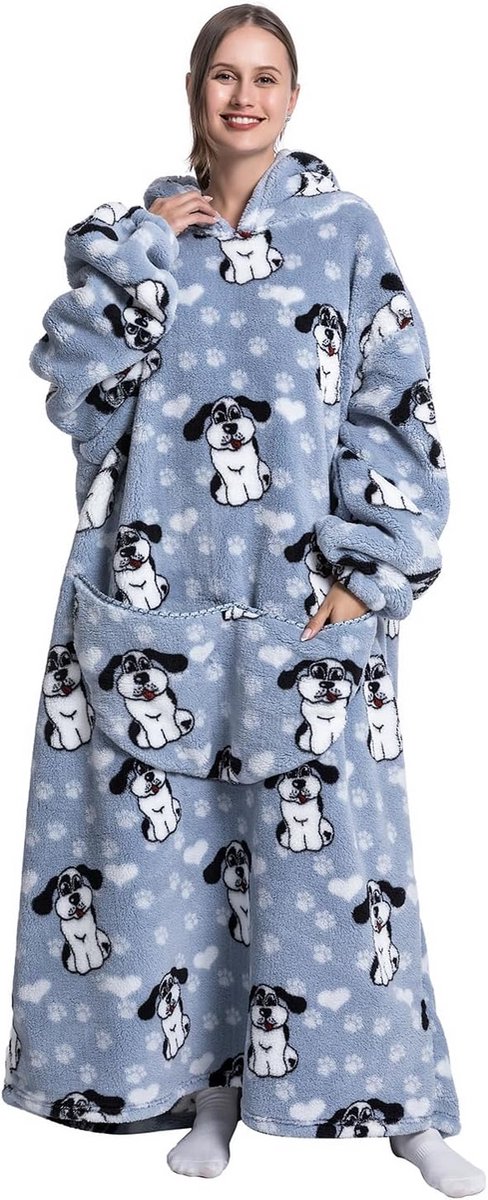 Oversized draagbare hoodie deken voor ultiem comfort en warmte